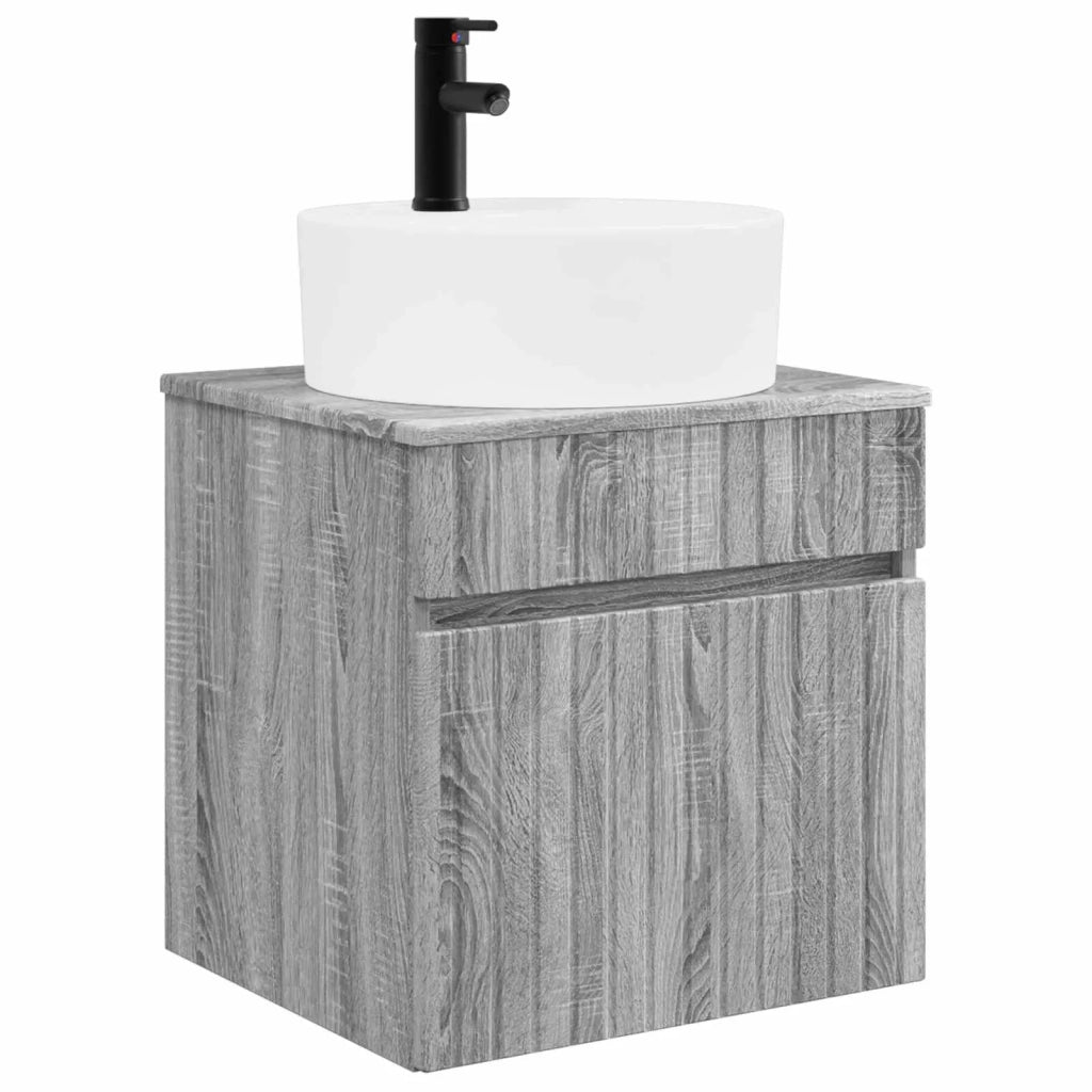 Set di Armadi da Bagno 5 pcs Sonoma grigio 53 x 15,5 x 70 cm 3406612