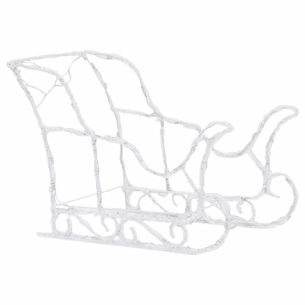 Decorazione Natalizia Renne e Slitta 280x28x55 cm in Acrilico