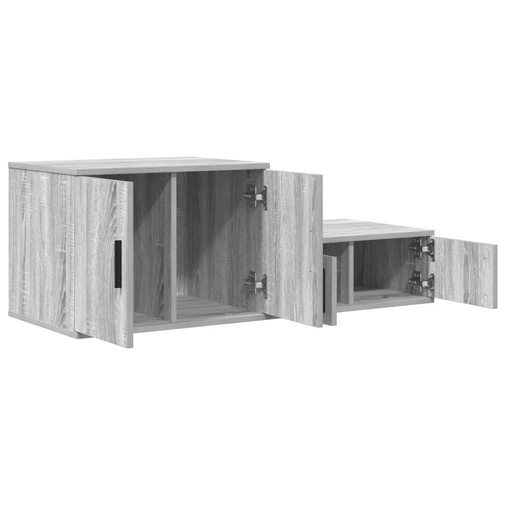 Armadio 2 pcs Grigio Sonoma 118 x 41 x 40 cm Legno multistrato 866664