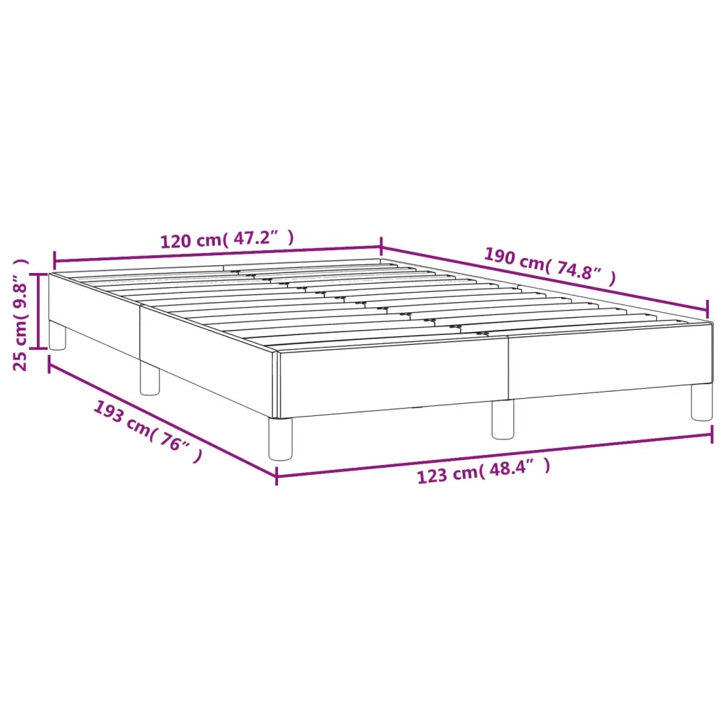 Letto matrimoniale | Letto per adulti | Giroletto senza Materasso Blu 120x190 cm in Tessuto