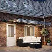 Cornice per Tenda Manuale con LED 4 × 3,5 m 3426150