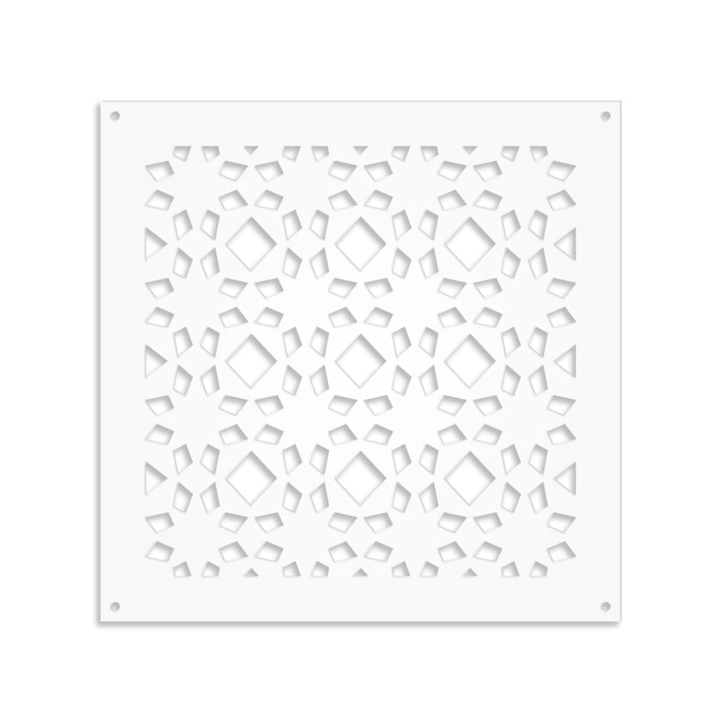 PSYCHEDELIC- Pannello in PVC traforato - Parasole Colore: bianco, Misura: 48x48 cm