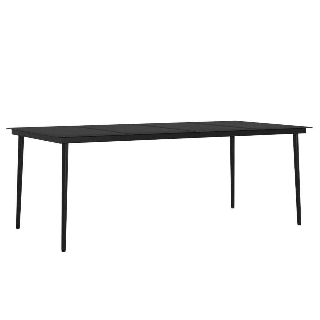 Set da Pranzo da Giardino 9 pz con Cuscini Nero 3099310