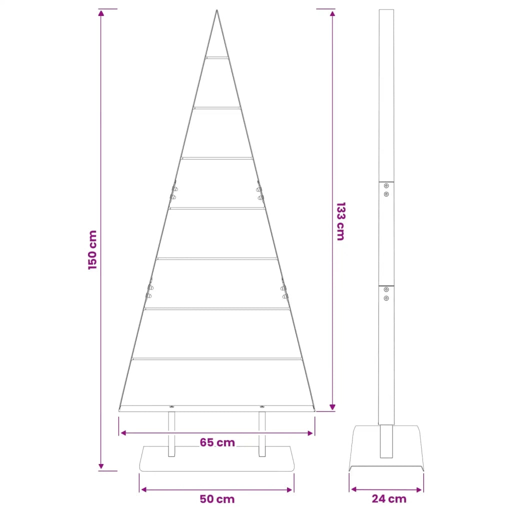 Albero di Natale in metallo KUOPIO 150 cm Acciaio Bianco 42053843