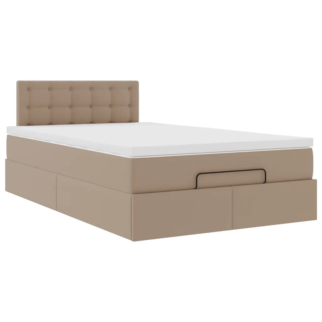 Struttura Letto Pouf con Materasso 120x190 cm Similpelle 3311297