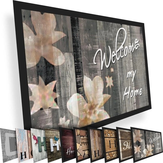 Mat di ingresso 40x60 cm – aspirapolvere per interni e esterni, antiscivolo con alta capacità di assorbimento – diverse finiture, ideale per porta d'ingresso, ingresso, corridoio e balcone