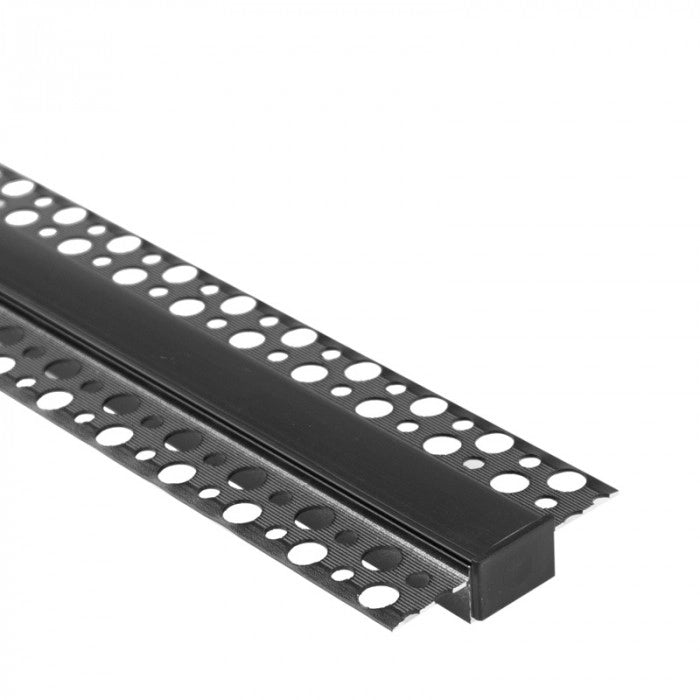 Profilo LED incasso GPS02 nero con diffusore nero 2m