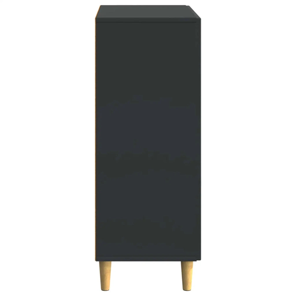 Credenza | Madia | Buffet da pranzo | Armadio da pranzo Nero 66 x 34,5 x 90 cm Legno ingegnerizzato