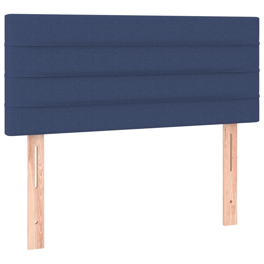 Letto singolo | Letto per adulti | Giroletto a Molle con Materasso Blu 90x190 cm in Tessuto