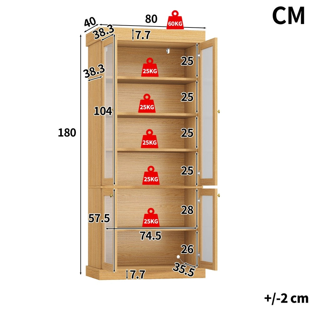 Armadio multiuso con ripiani ¨C Minimal ¨C marrone legno multistrato per casa