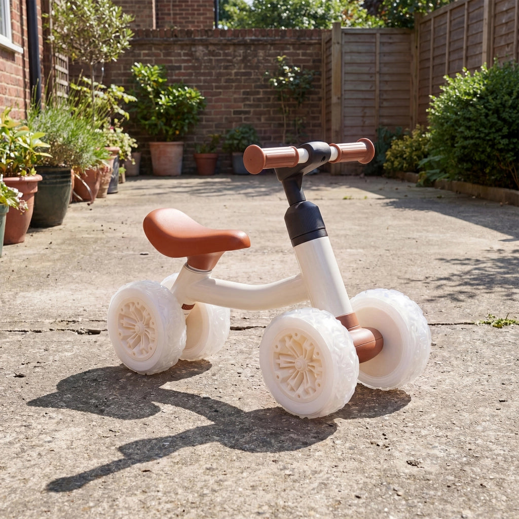 Bicicletta senza pedali per bambini 1-3 anni sella e manubrio regol, Balance bike ride on per interno e esterno struttura in metallo