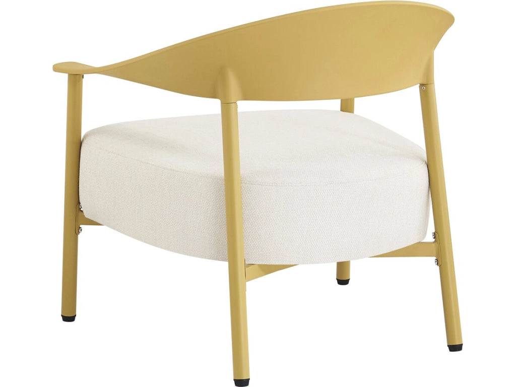 Set di 2 poltrone da giardino "Céora" in plastica e metallo - Giallo