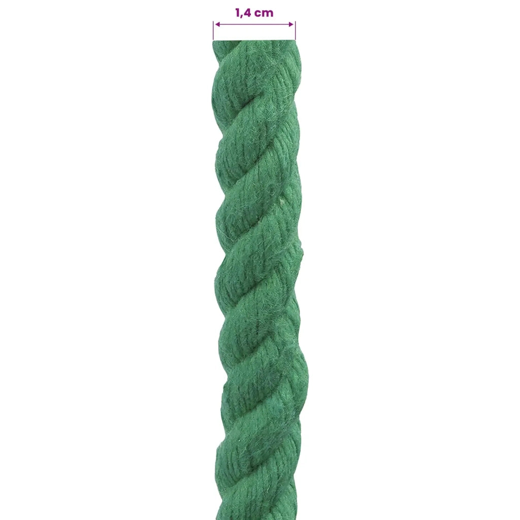 Corda di Cotone 14 mm 25 m Verde 100% Cotone 42011964