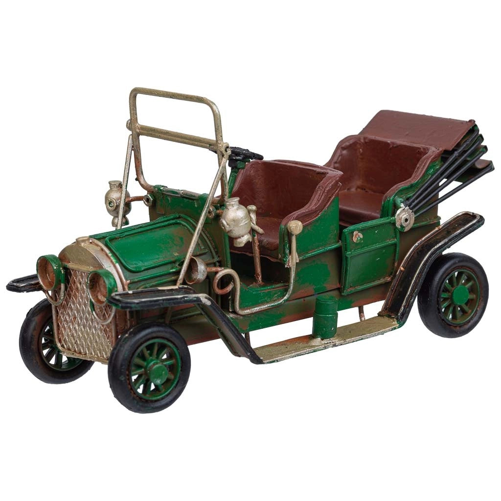 Auto in metallo verde 17x7x9,3h