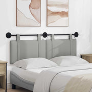Testiera sospesa Con luce LED Grigio Nuvola Tessuto 3423906