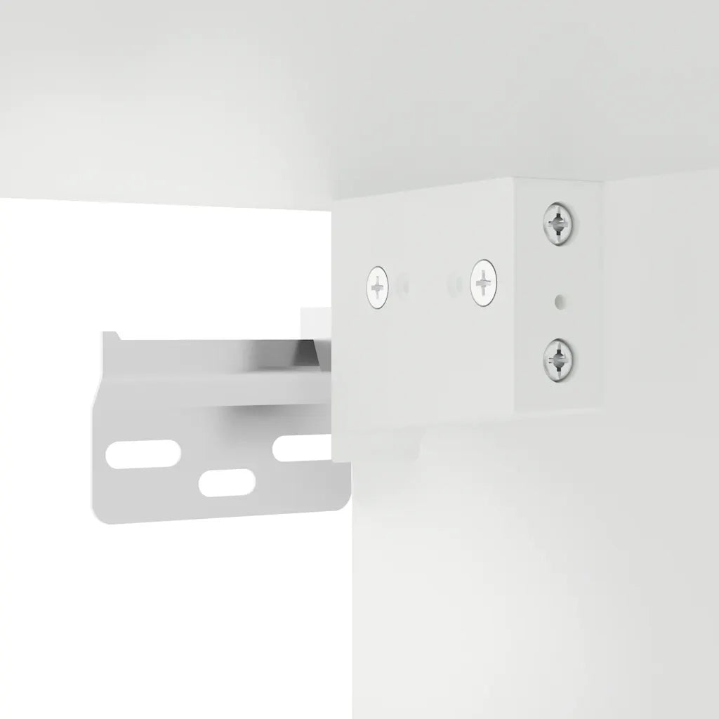 Pensile da Cucina con Porta in Vetro Kalmar Bianco Truciolato 853607