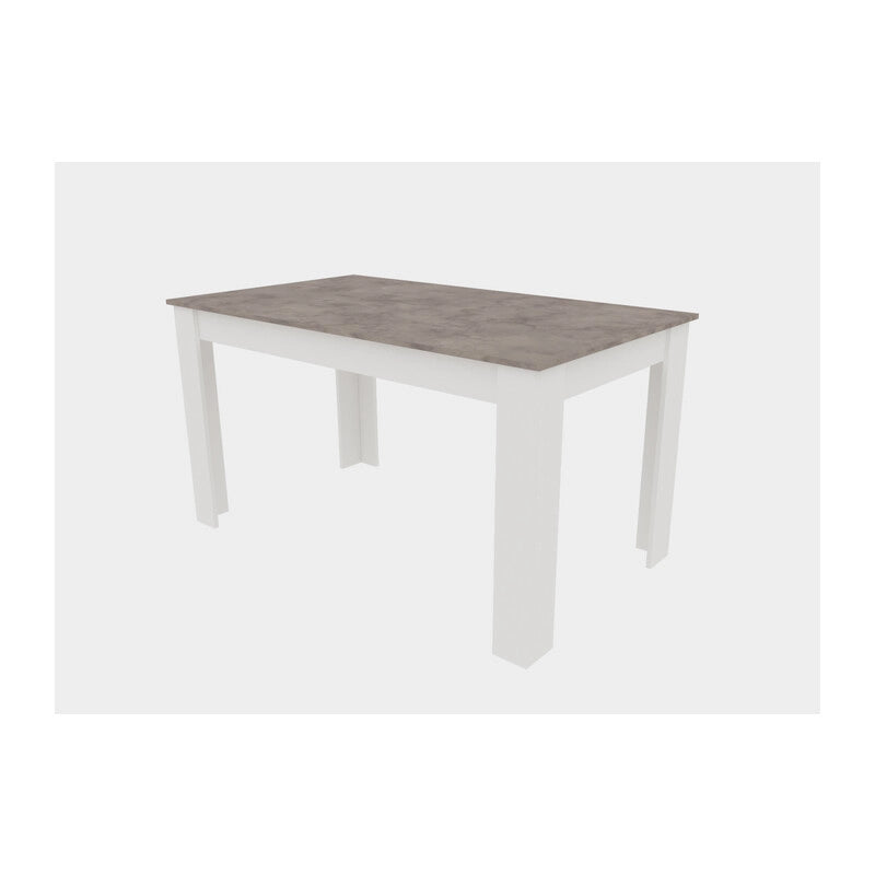 TAVOLO ALLUNGABILE CM 80X140/180XH.75 CEM./BIANCO- 1,0 pz