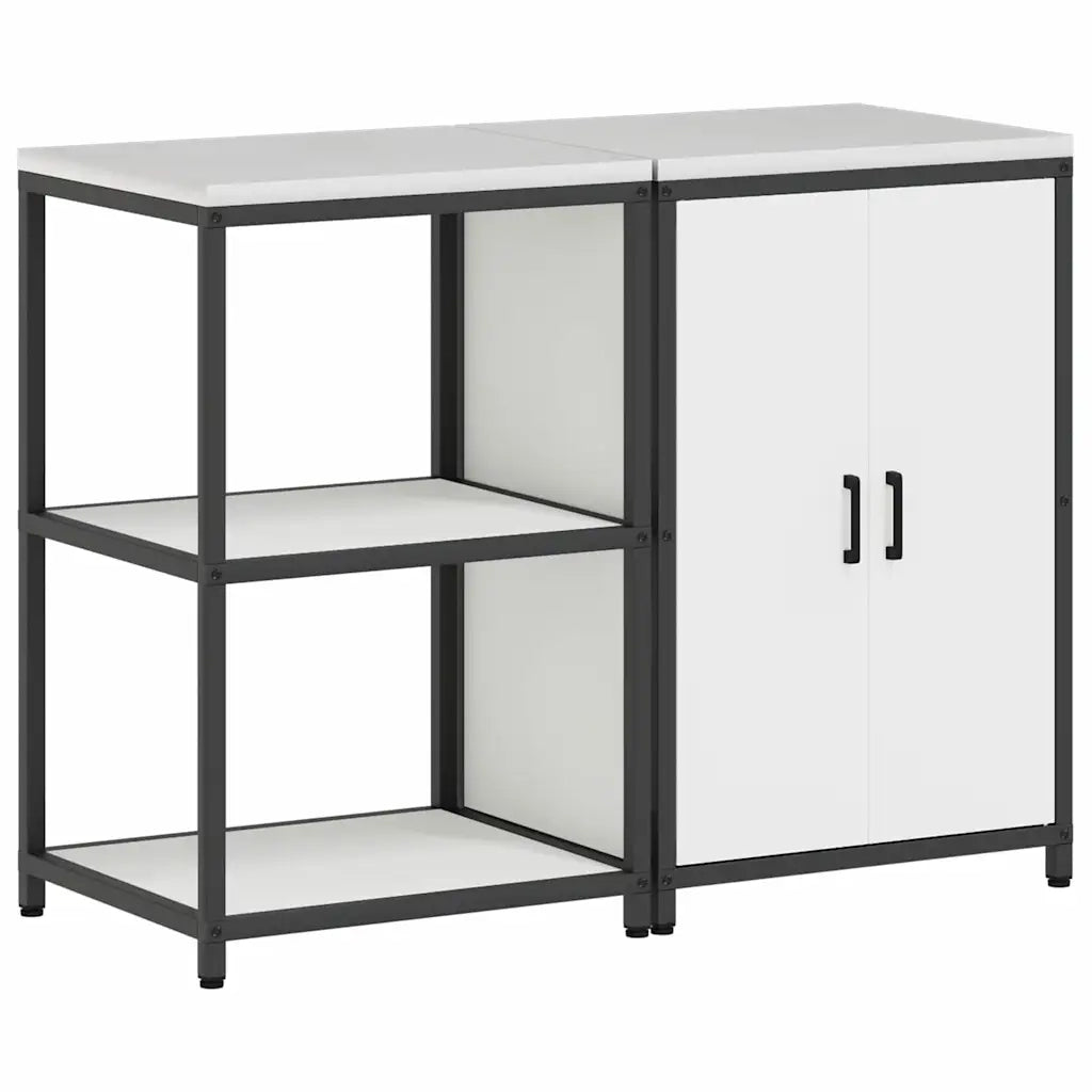 Set di Stoccaggio per Cucina con lo scaffale 2 pcs Bianco 3392688
