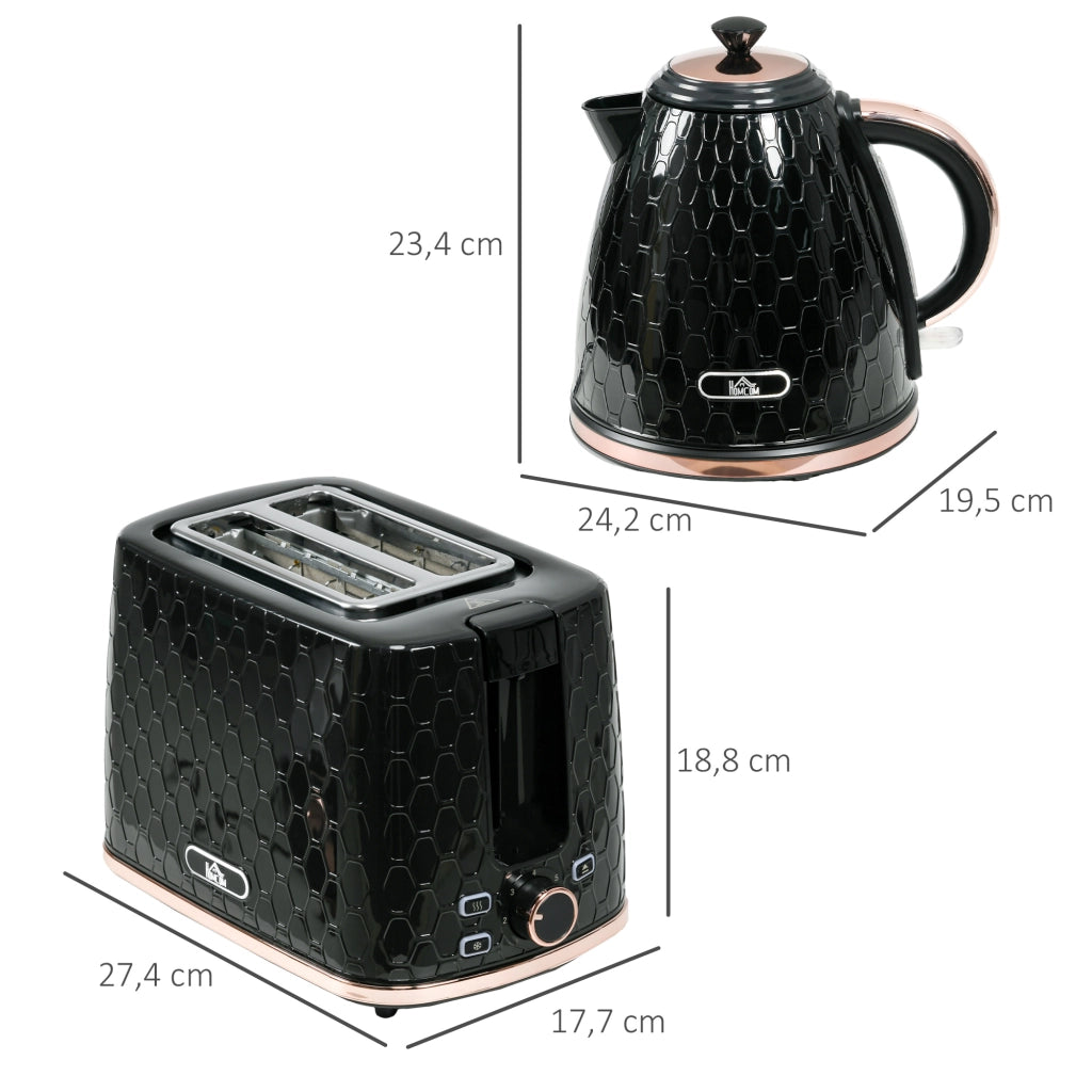 Bollitore e Tostapane Set ¨C Minimal ¨C 1.7L Nero