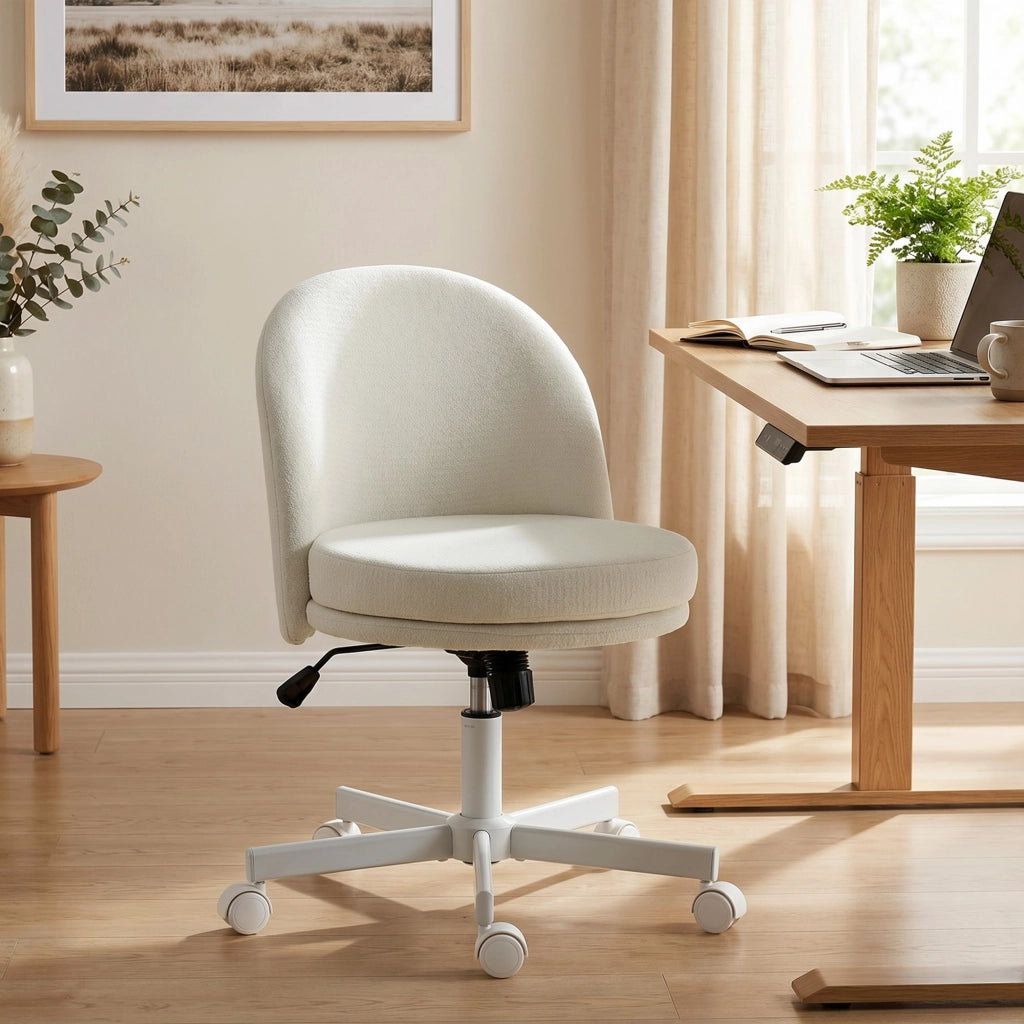 Sedia da ufficio regolabile in altezza con funzione basculante ¨C Minimal ¨C crema