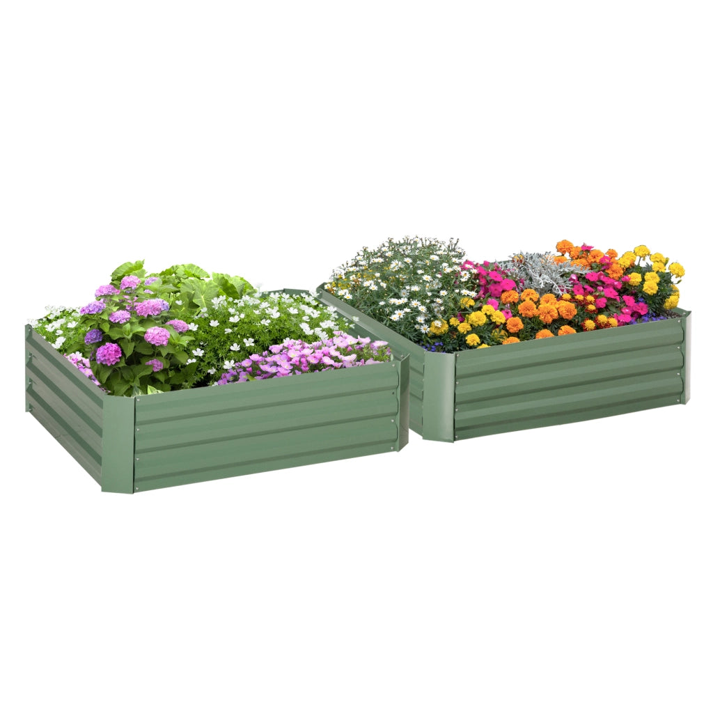 Vasche per piante 100x100x30 ¨C zephmum ¨C verde, 2 pezzi, set
