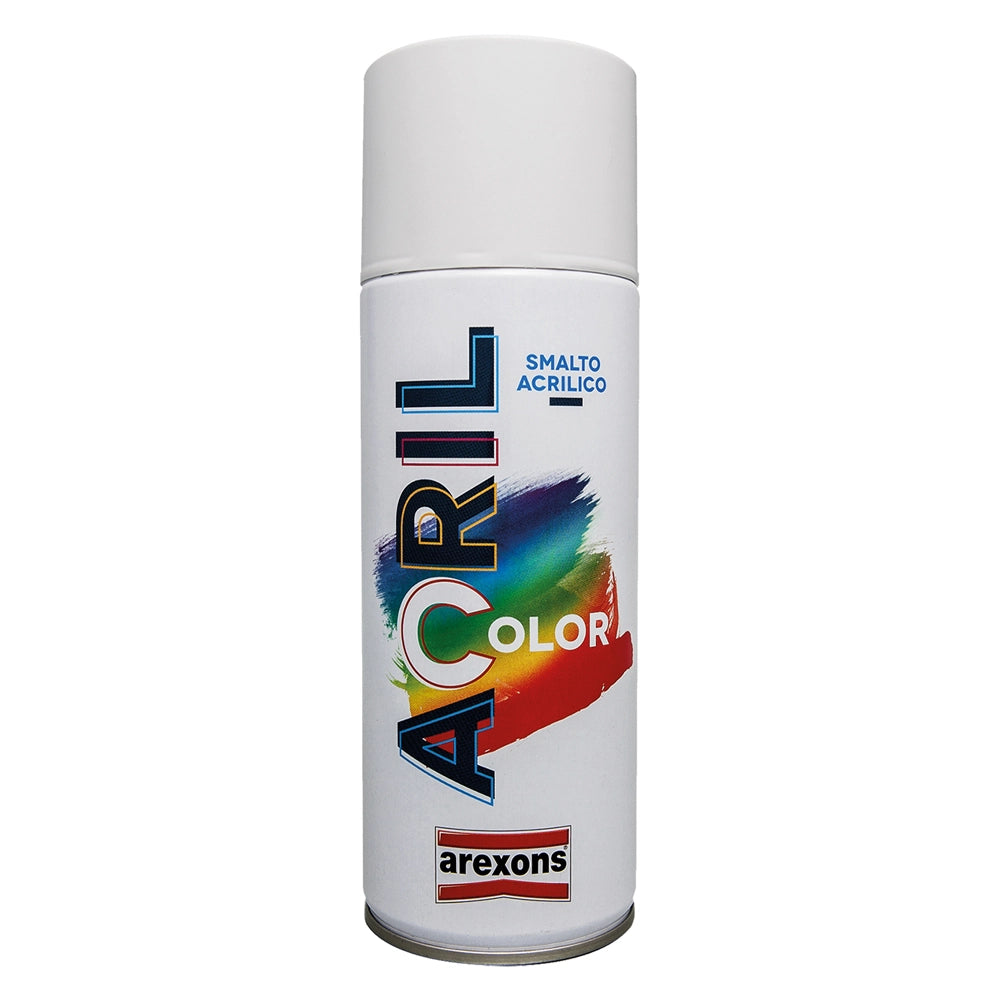 SMALTO SPRAY ACRILICO RAL 9010 - bianco lucido- 6 pezzi  - AREXONS
