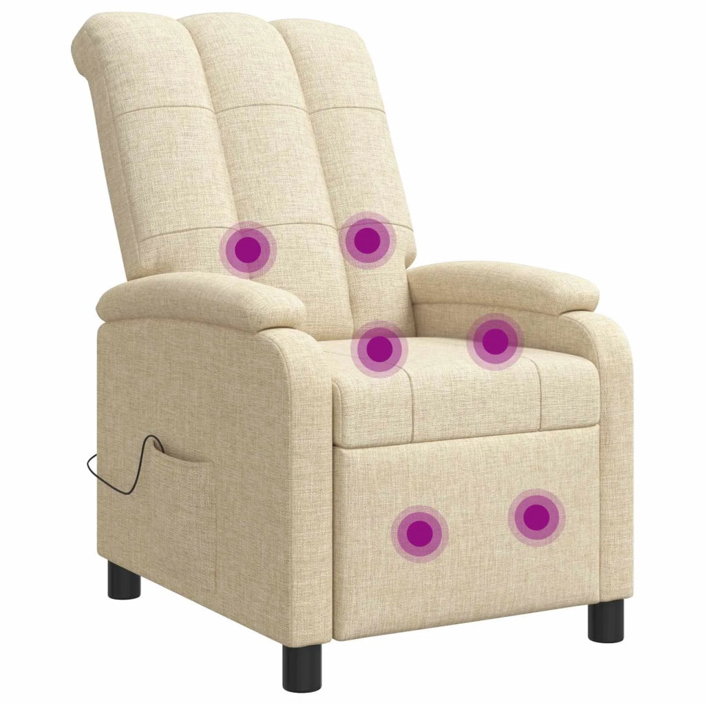 Divano Sedia-Poltrona Massaggiante Crema Tessuto 952814