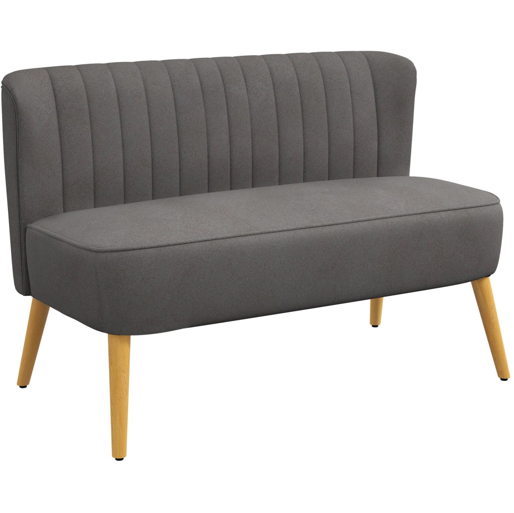 DIVANO Compatto 117x56,5x77 cm Poliestere Grigio Scuro