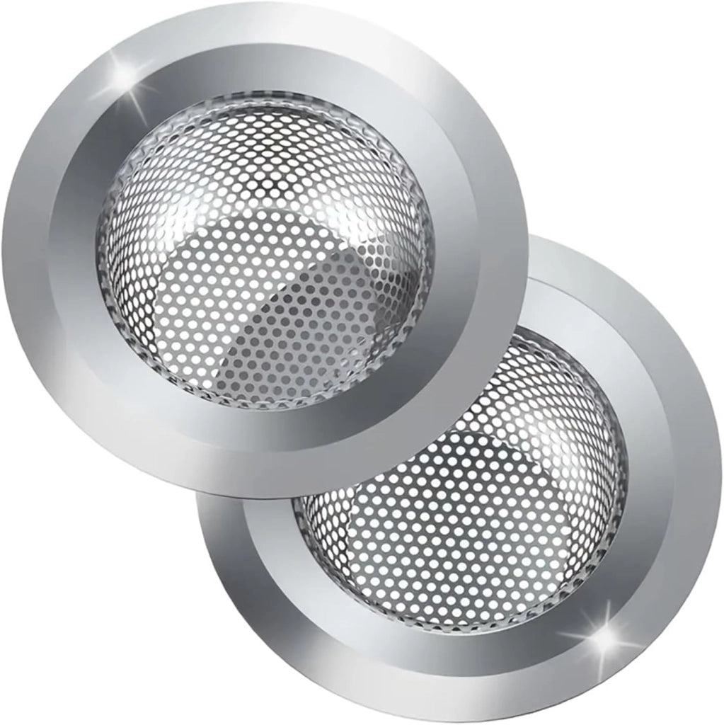 2 Pz Filtro per Lavello Filtri per Lavello in Acciaio Fermarifiuti 11cm 66263