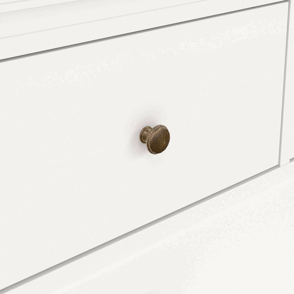 Cassettiera Arika, Settimino multiuso, Comò camera da letto, Mobile con cassetti, 96x49 h87 cm, Bianco