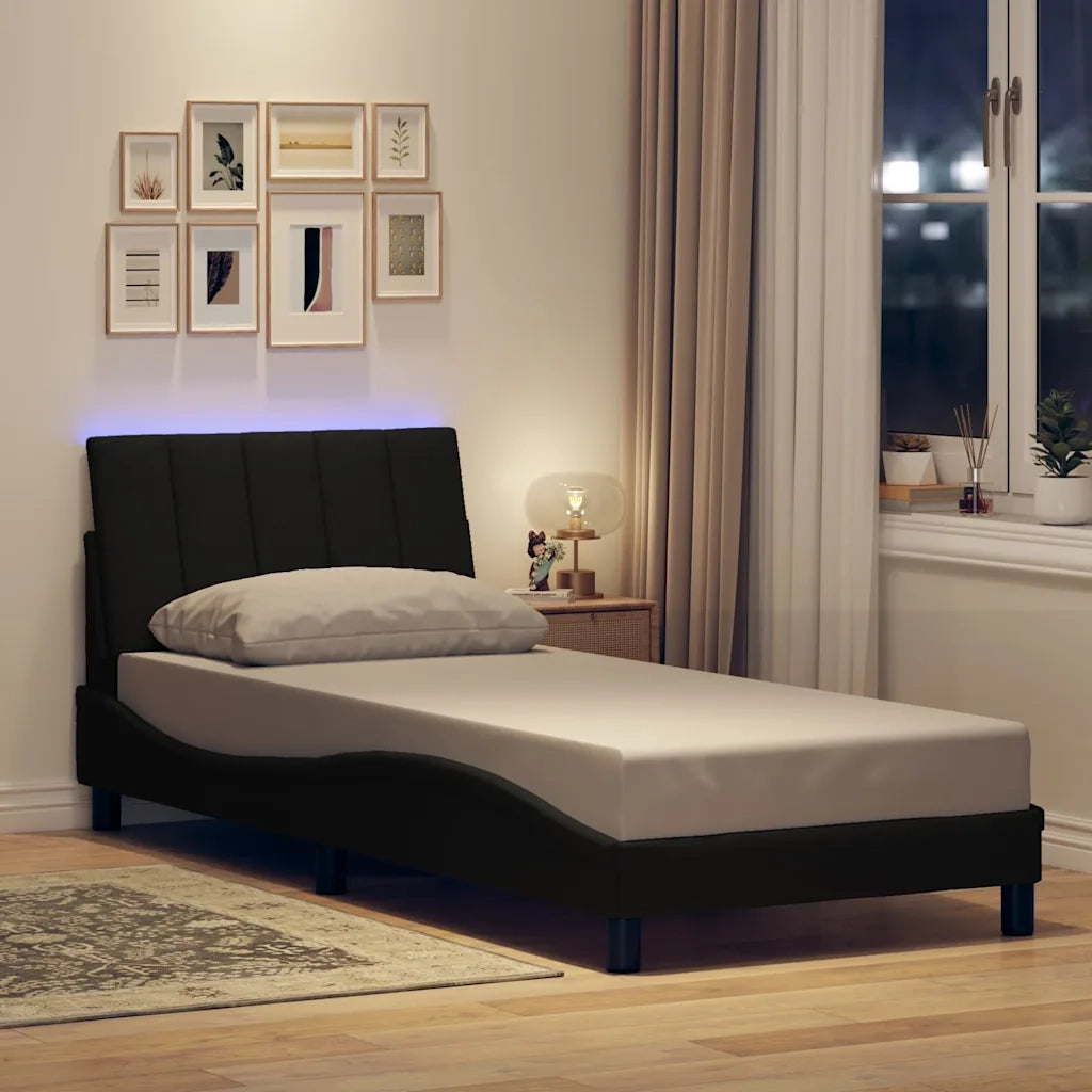 Giroletto senza Materasso Hanko Nero 80x200 cm Tessuto 3310421