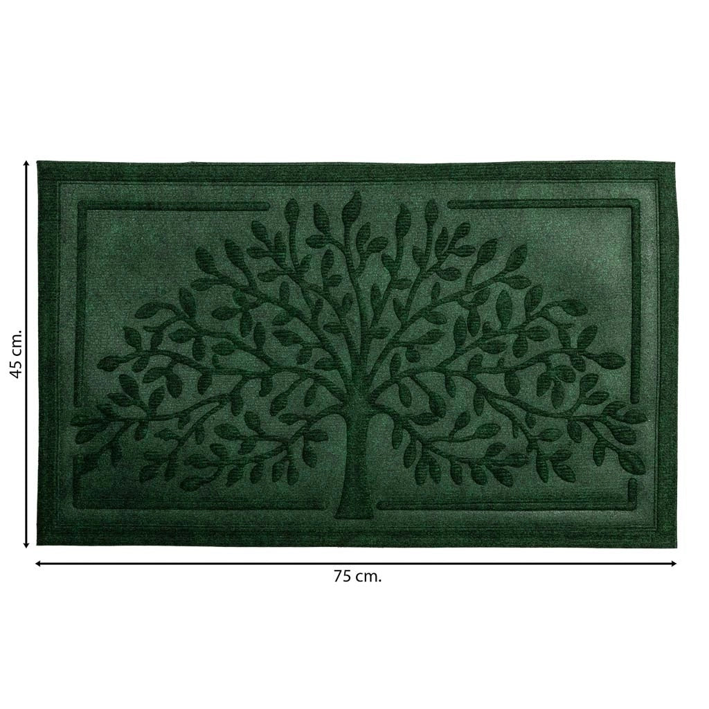 Zerbino in fibra e gomma verde 75x45