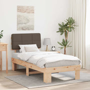 Letto con Testiera Rivestita Talpa 100 x 200 cm Pino massello 877442