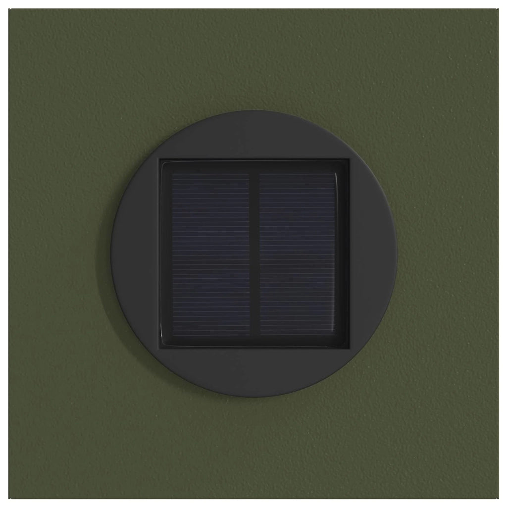Faro LED solare per sentieri 2 pcs Verde oliva 879761