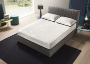 Coprimaterasso Imbottito Elasticizzato Anallergico Federe Cuscino Letto Made Italy - Matrimoniale - Silver
