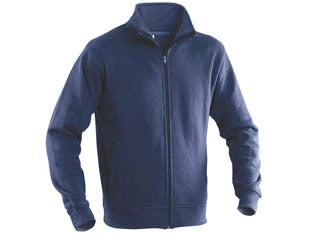 FELPA CON ZIP COTONE E POLIESTERE  tg.3XL  navy