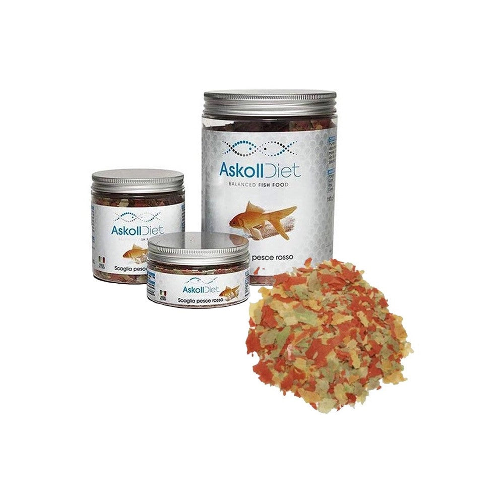Askoll Diet Scaglia Pesce Rosso - Alimento in Fiocchi per Pesci d' Acqua Fredda Formato: 100 ml