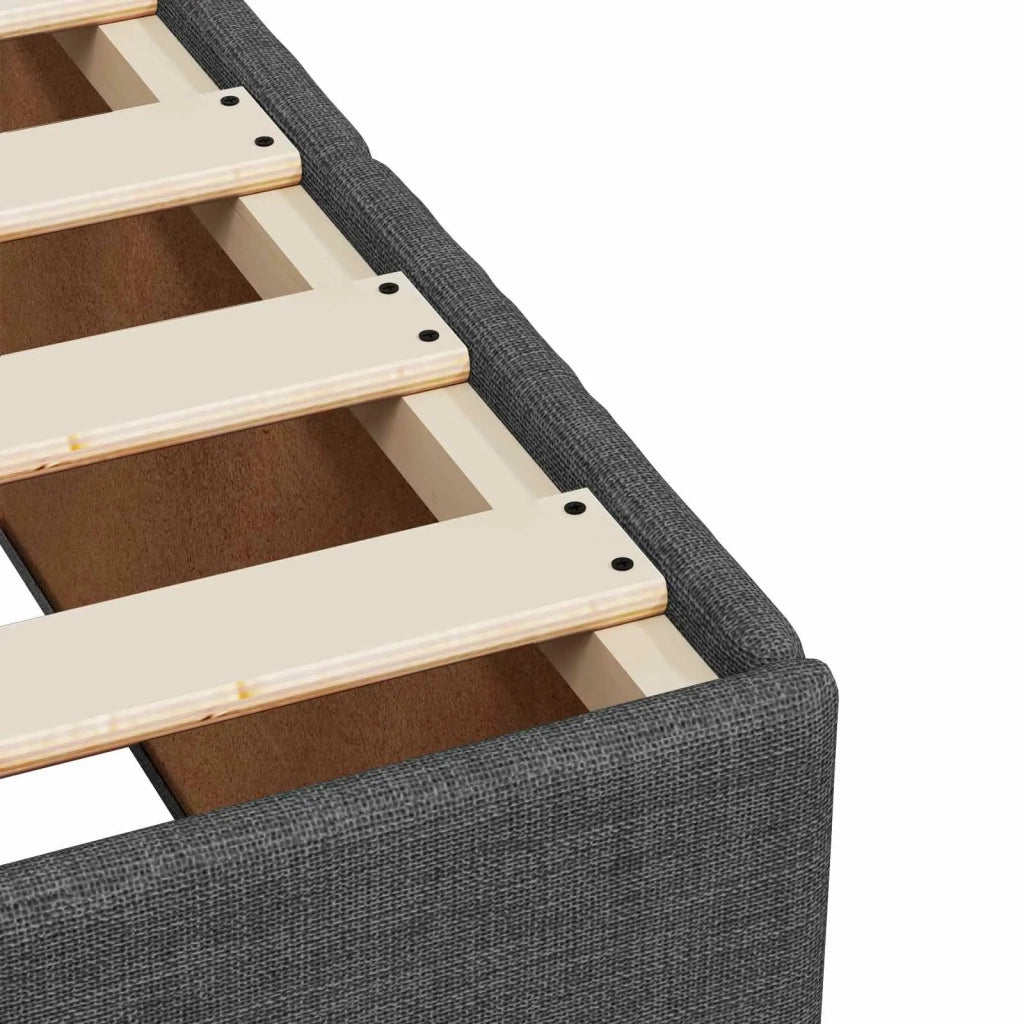 Letto box spring con materasso Grigio Scuro 140 x 200 cm 3454149