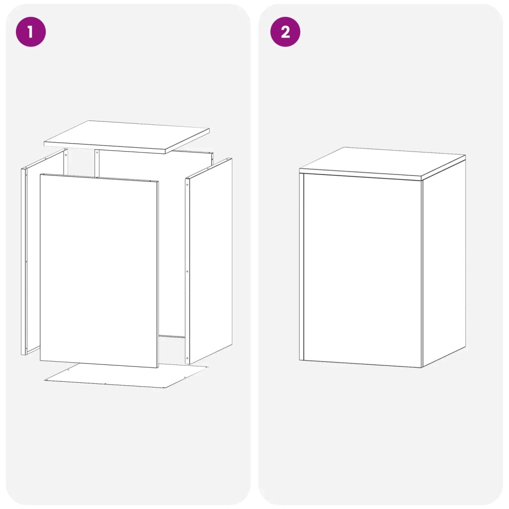 Supporto per piante 2 pcs Bianco 40 x 40 x 60 cm Acciaio 8012533