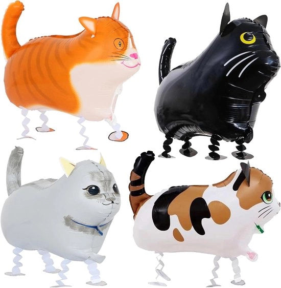 4 set di palloni da terra animale gatto - pallone helium per bambini compleanno
