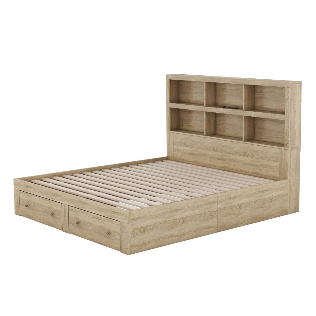 letto doppio truciolare naturale 160 x 200 cm