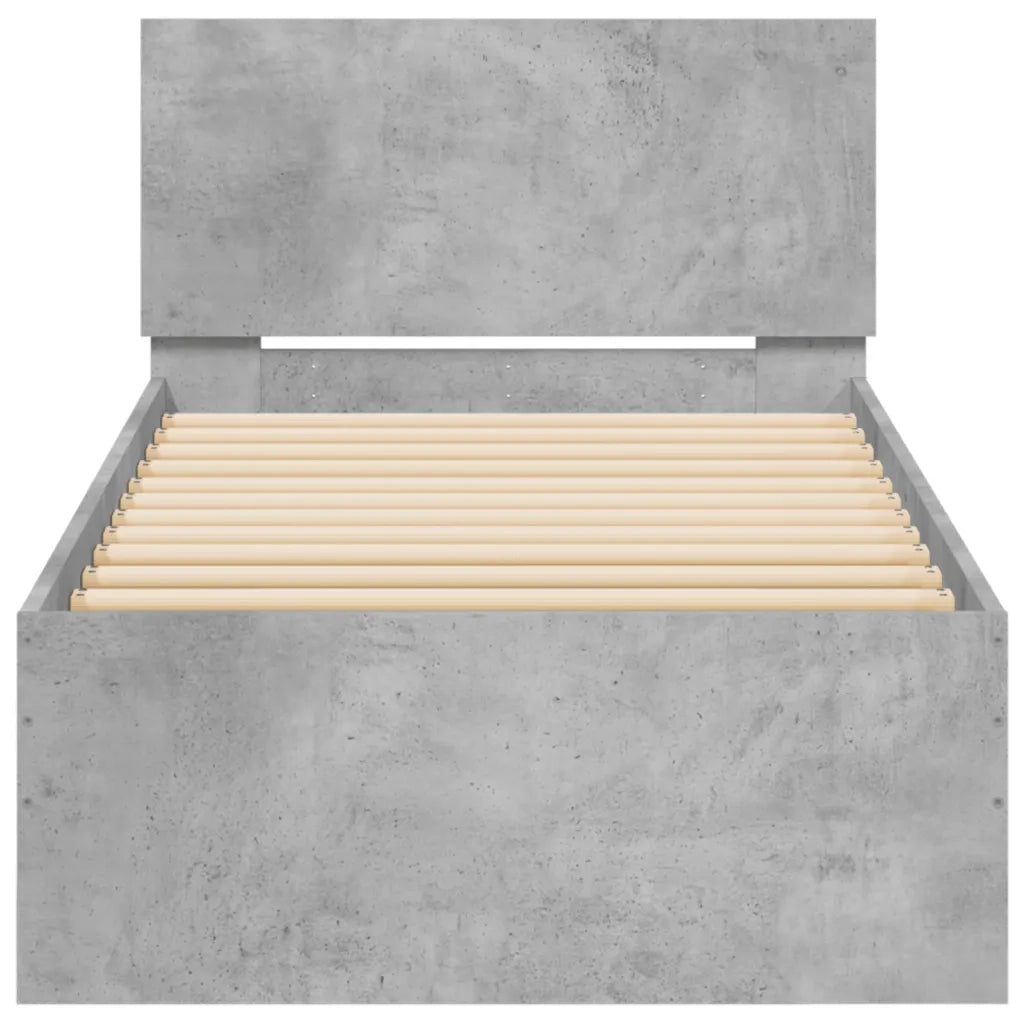 Giroletto Testiera Grigio Cemento 90x200 cm Legno Multistrato 838627