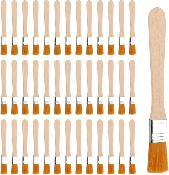 40 pennelli piccoli 135 cm piuma piatta pennello da pittura - attrezzature per l'arte - manico di legno
