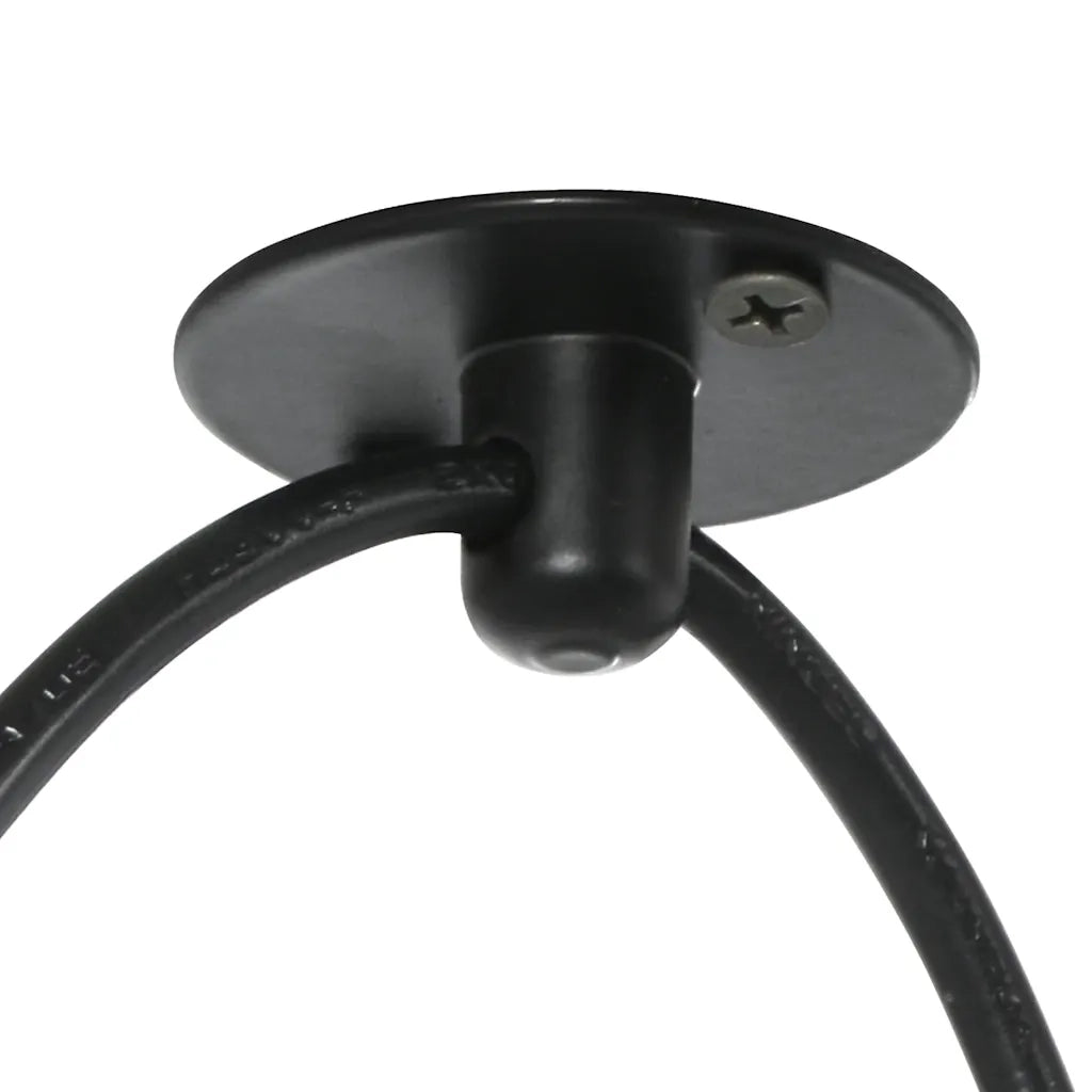 Lampada a Sospensione con 5 Portalampada E27 in Metallo Nero 4103454