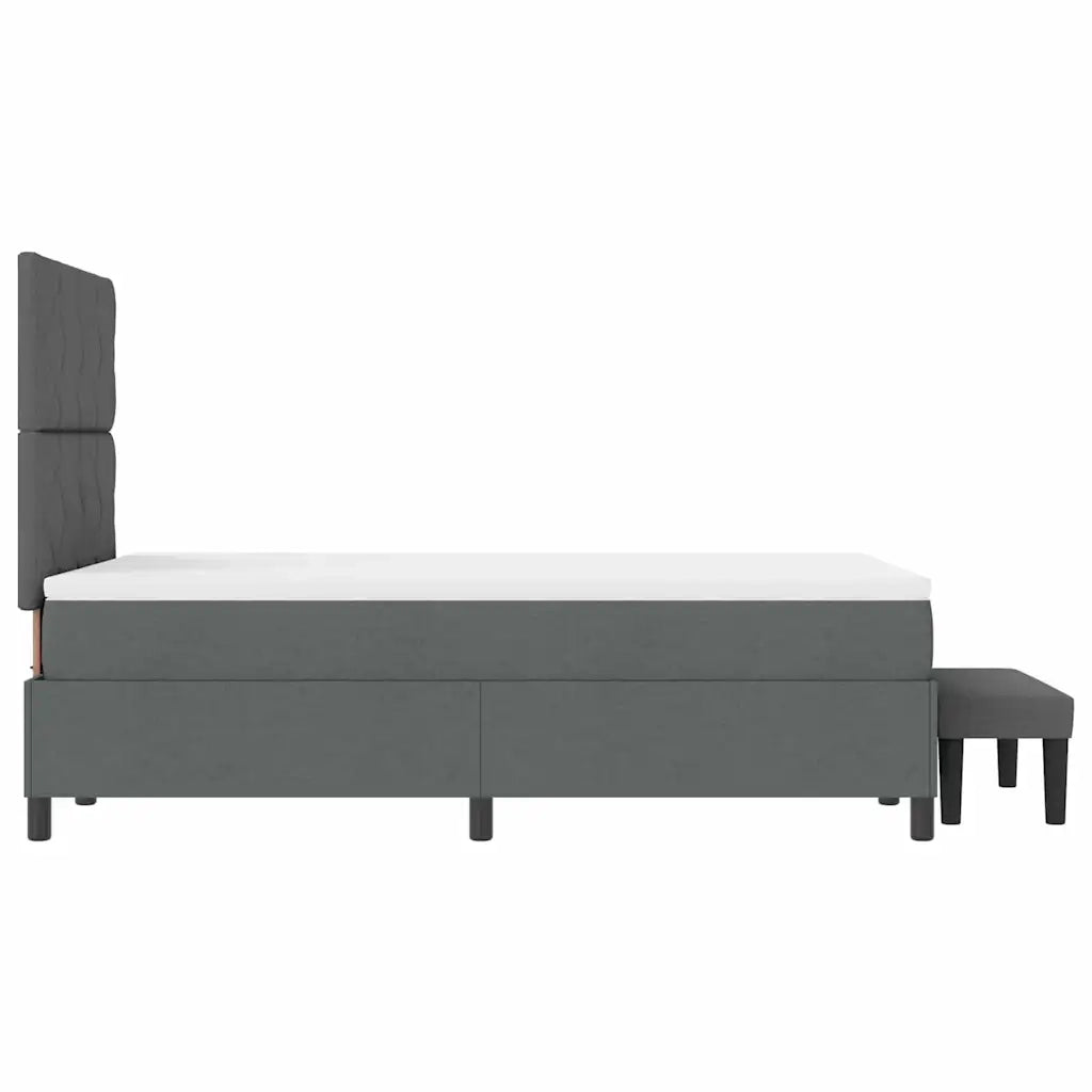 Letto a molle con materasso Grigio scuro 120 x 200 cm Tessuto 3344136