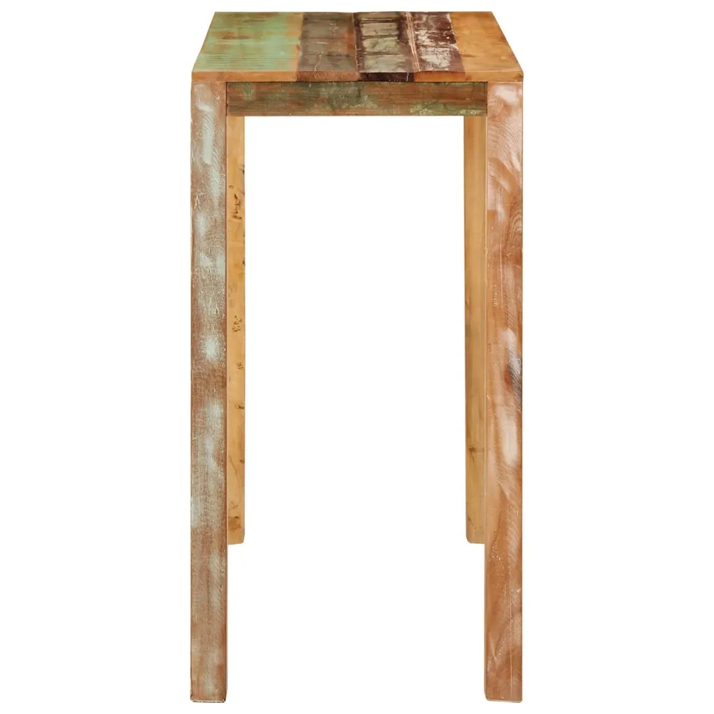 Tavolo da Bar 112x55x108 cm in Legno Massello di Recupero 350318