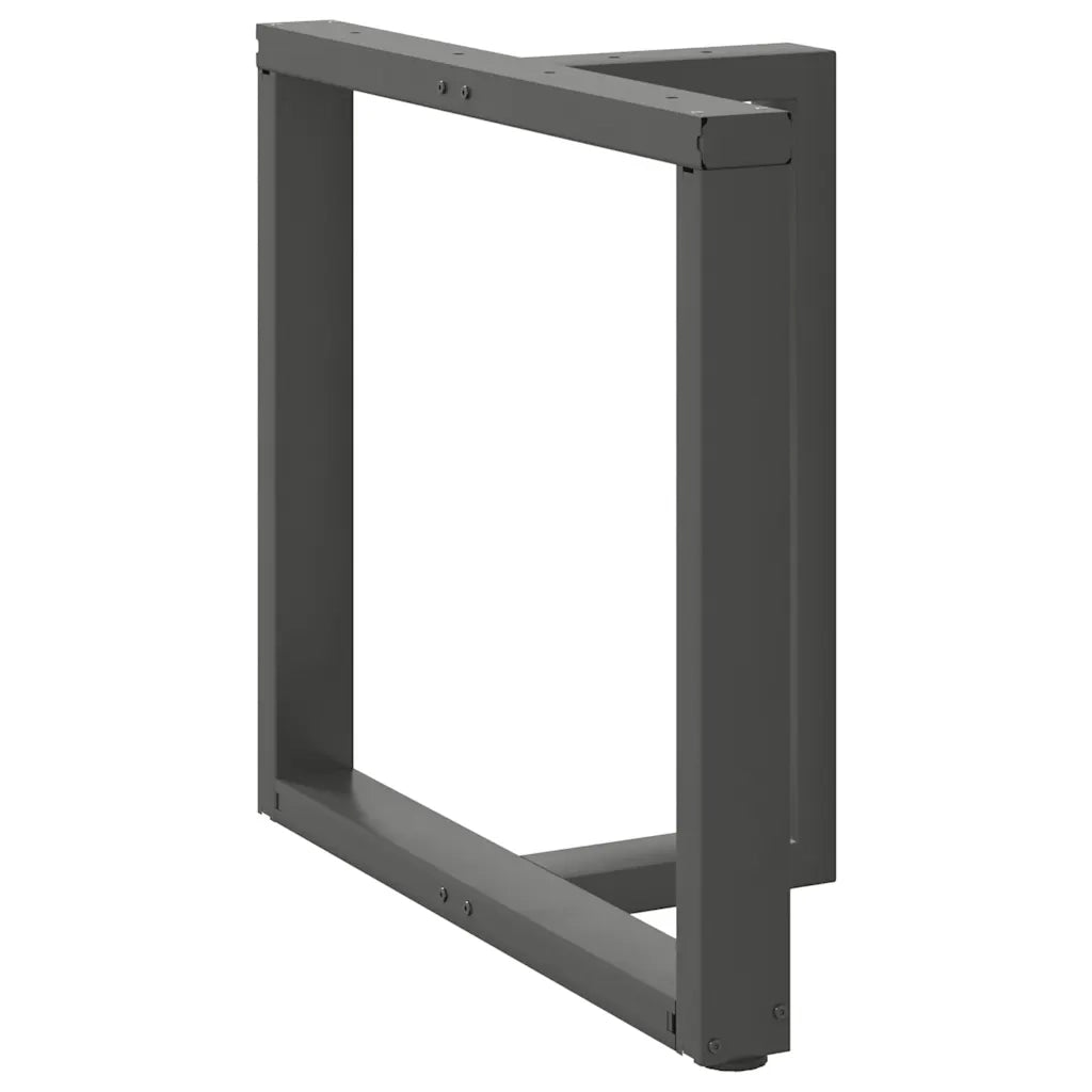 Gambe per tavolo da pranzo a forma di T 2 pz Antracite 70x35x(72-73) cm Acciaio 4013058