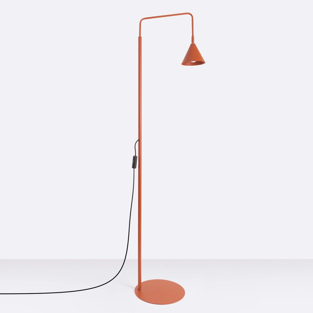 Lampada da terra NOX ocra rossa