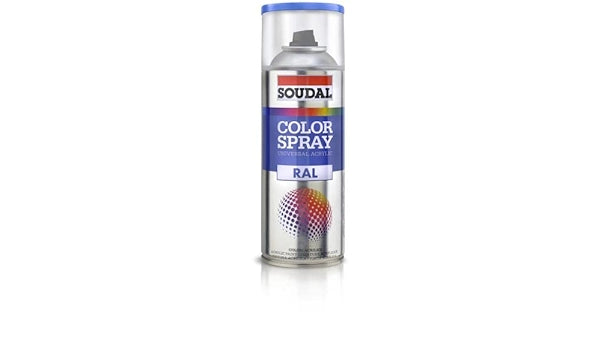 BOMBOLETTA SPRAY ACRILICO UNIVERSALE SOUDAL 600 ML Nero Opaco RAL 9005 - 6 pezzi- SOUDAL