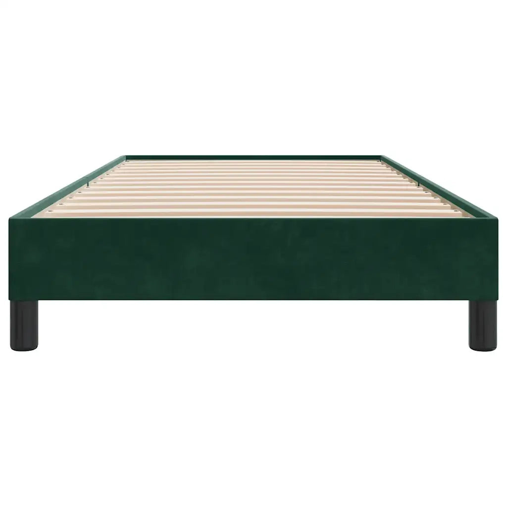 Giroletto senza Materasso-Struttura Letto Verde Scuro 100x220 cm in Velluto